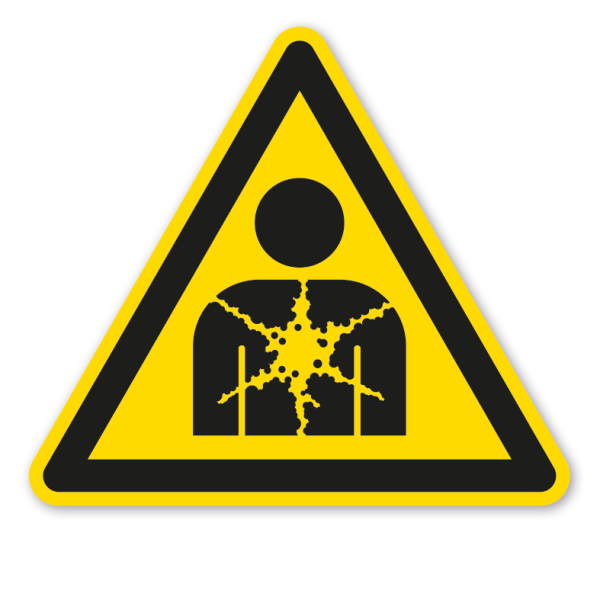 Warnzeichen Warnung vor Stoff-Gemisch der-das eine Gesundheitsgefährdung darstellt – ISO 7010 - W071