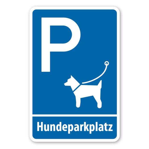 Parkplatzschild Hundeparkplatz - mit einzeiligem Text