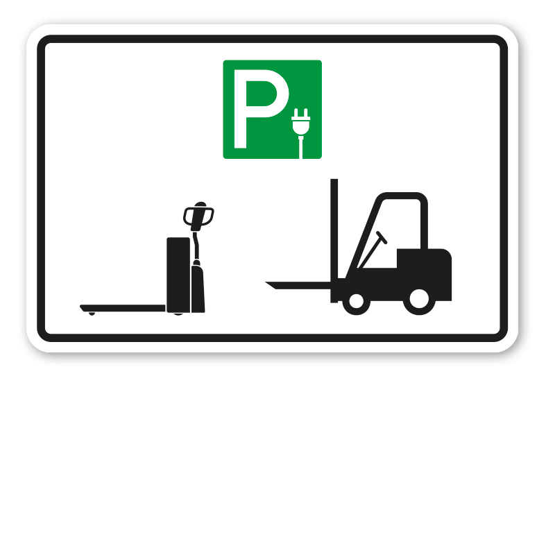 Schild Parkplatz für Elektrofahrzeuge, Aluminium, RA, 40 x 60 cm