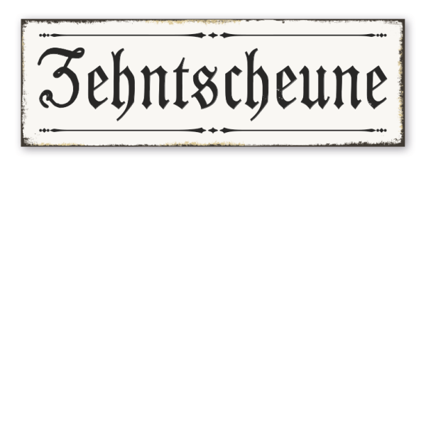 Retroschild Zehntscheune