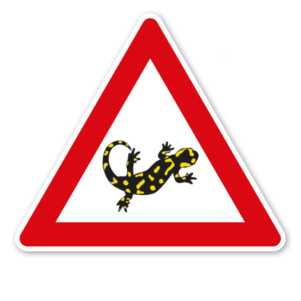 Verkehrsschild Achtung Feuersalamander – VZ-PR-191