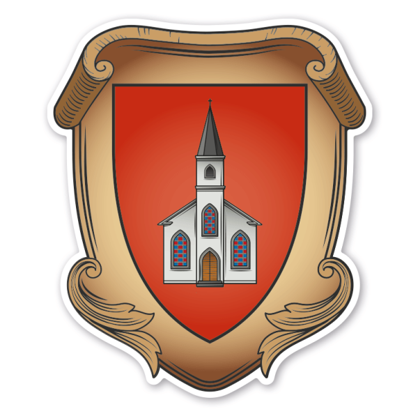 Maibaumschild / Zunftwappen Kirche - Wappen A