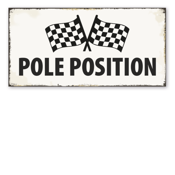 Retroschild Pole Position