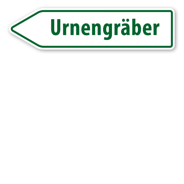 Pfeilschild / Pfeilwegweiser Urnengräber