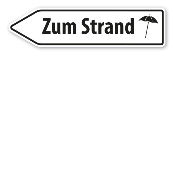 Pfeilschild / Pfeilwegweiser Zum Strand