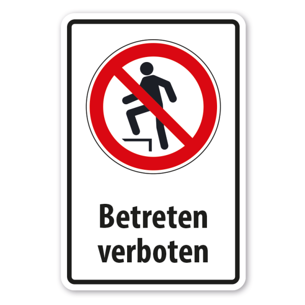 Verbotsschild Betreten verboten – ISO 7010 - P019-K