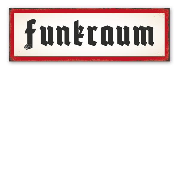 Retroschild Funkraum