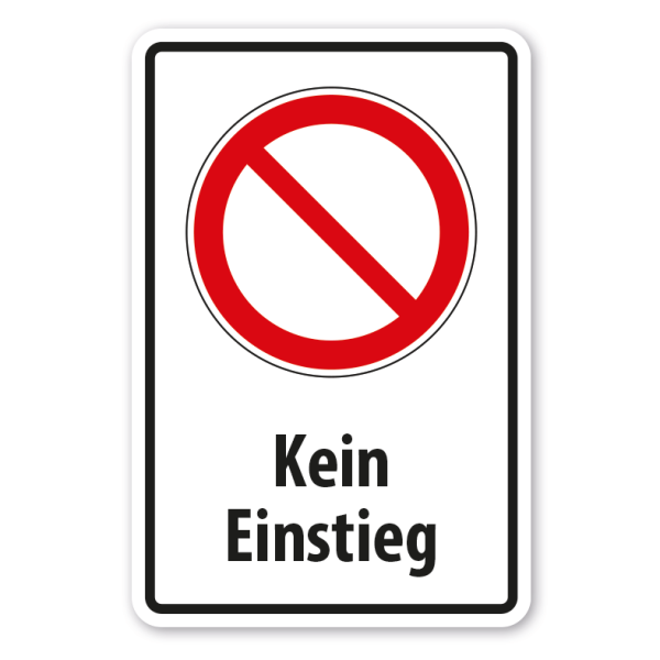 Verbotsschild Kein Einstieg– ISO 7010 - P001-K