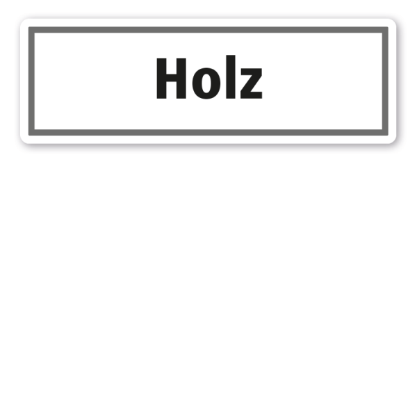 Schild zur Abfallentsorgung - Holz