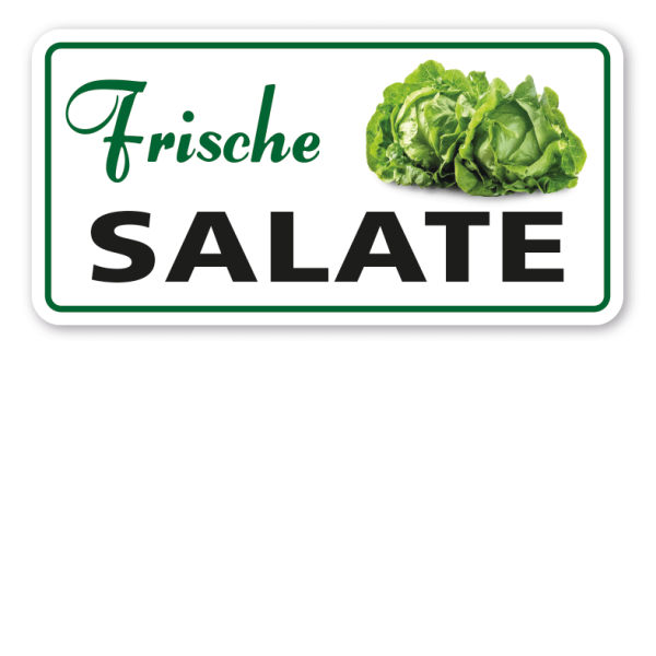 Verkaufsschild Frische Salate