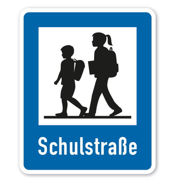 Verkehrsschild Schulstraße – mit Text