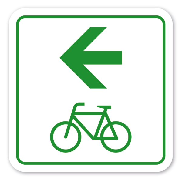 Radwegschild - Pfeil links