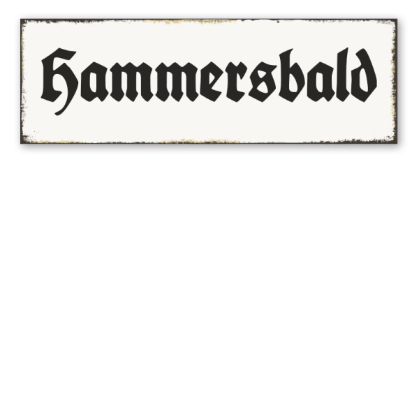 Retroschild Hammersbald