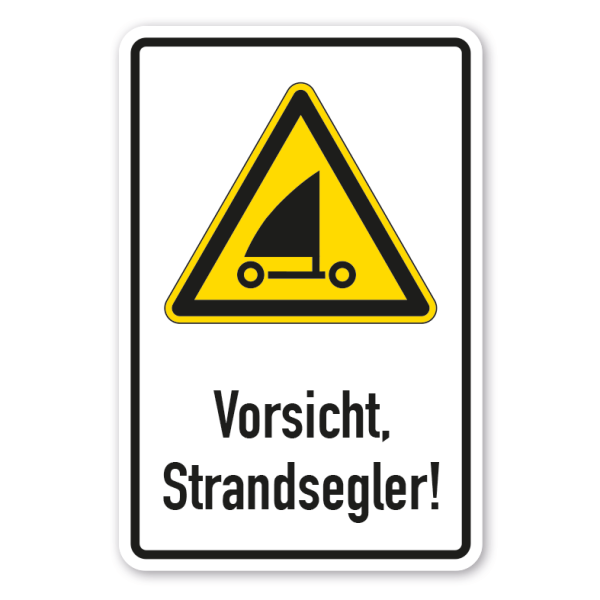 Warnschild Vorsicht Strandsegler