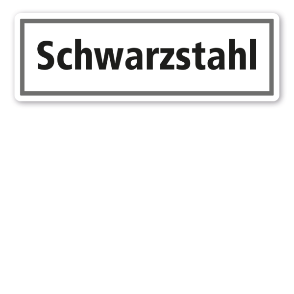 Schild zur Abfallentsorgung - Schwarzstahl