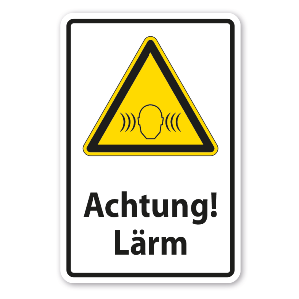 Warnschild Achtung! Lärm