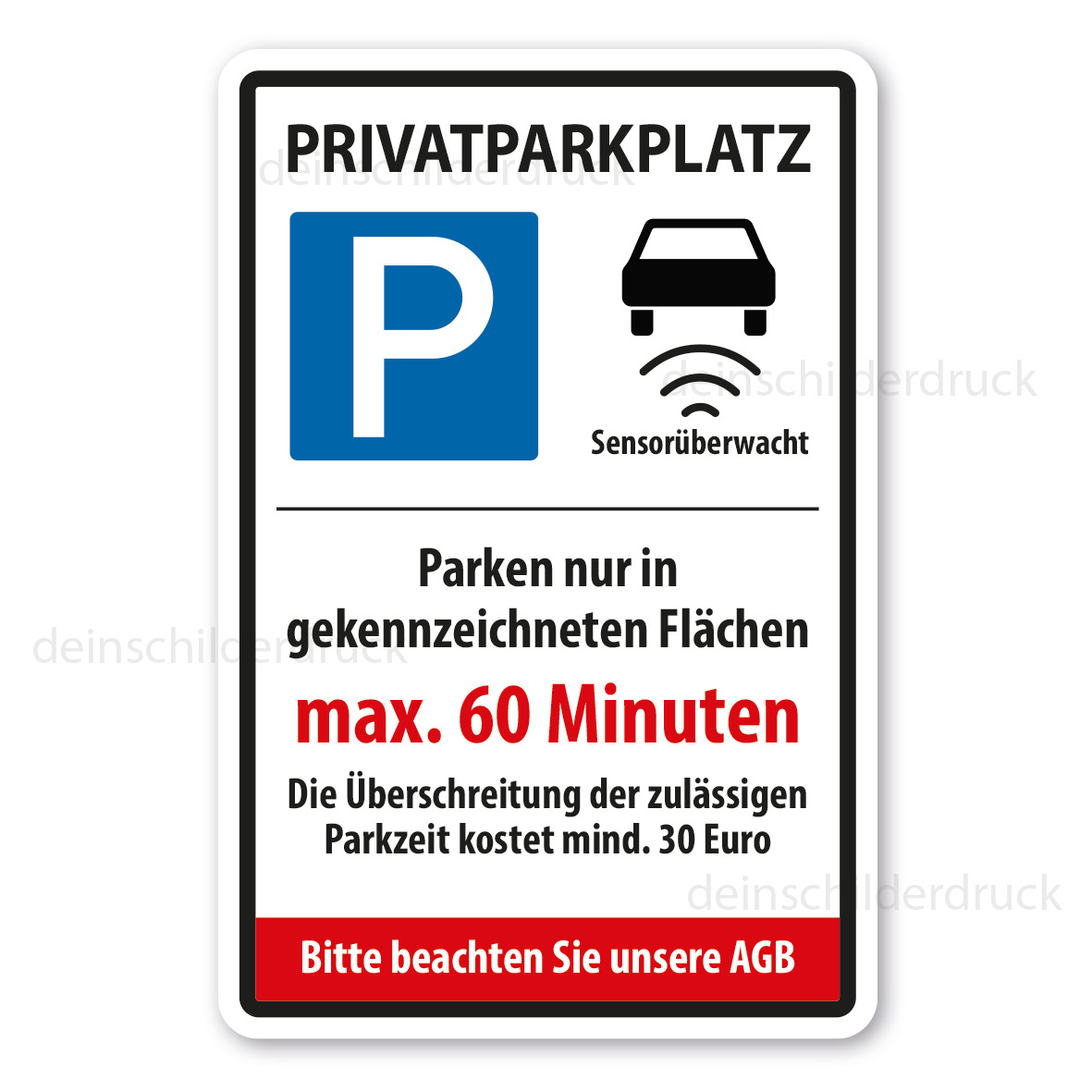Parkplatzschild Behindertenparkplatz ☆ günstig vom Allesdrucker
