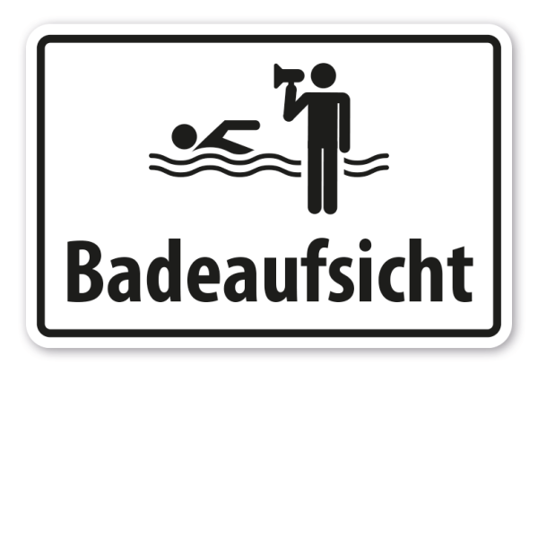 Schild Badeaufsicht