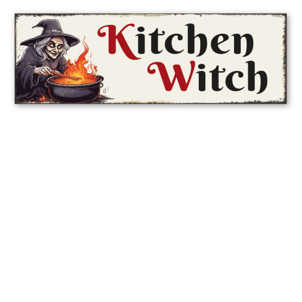 Retroschild Kitchen Witch