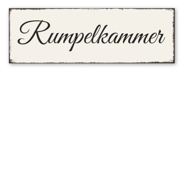 Retroschild Rumpelkammer