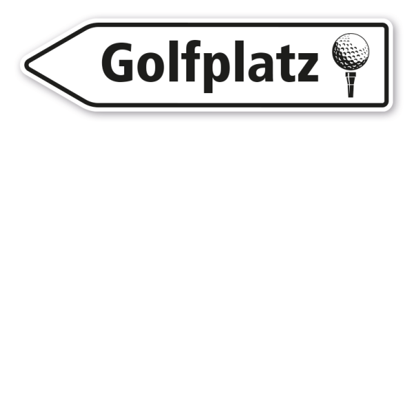 Pfeilschild / Pfeilwegweiser Golfplatz