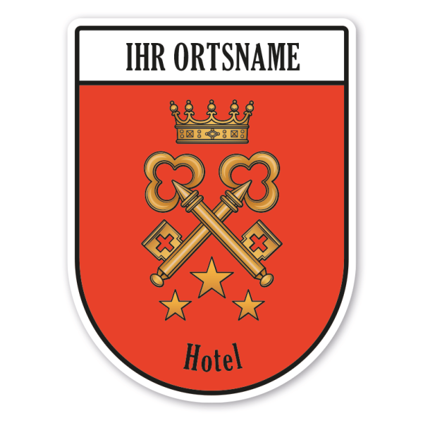 Maibaumschild / Zunftwappen Hotel mit Zunftnamen, Ortsnamen oder Ihrem Wunschtext - Wappen BL