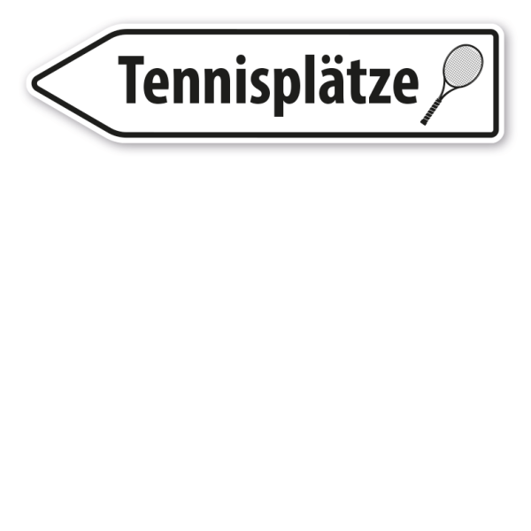 Pfeilschild / Pfeilwegweiser Tennisplätze