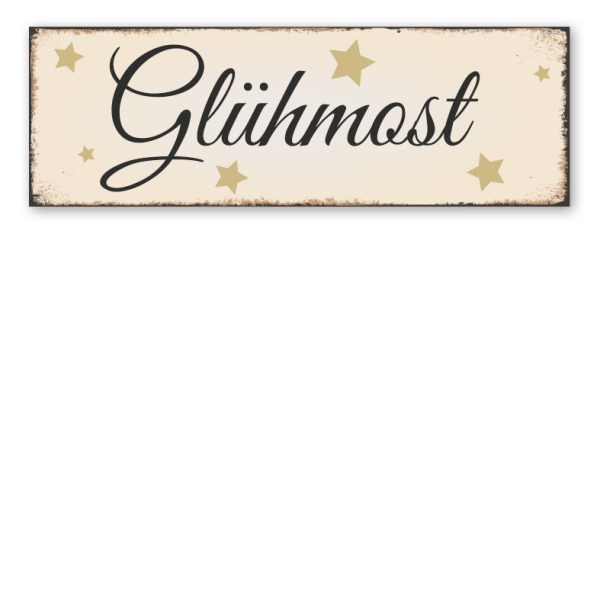 Schild für Weihnachtsmärkte Glühmost