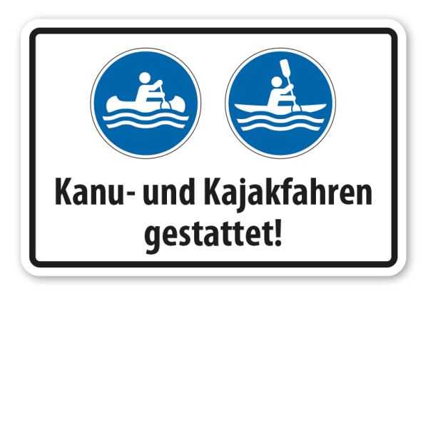 Schild Kanu- und Kajakfahren verboten