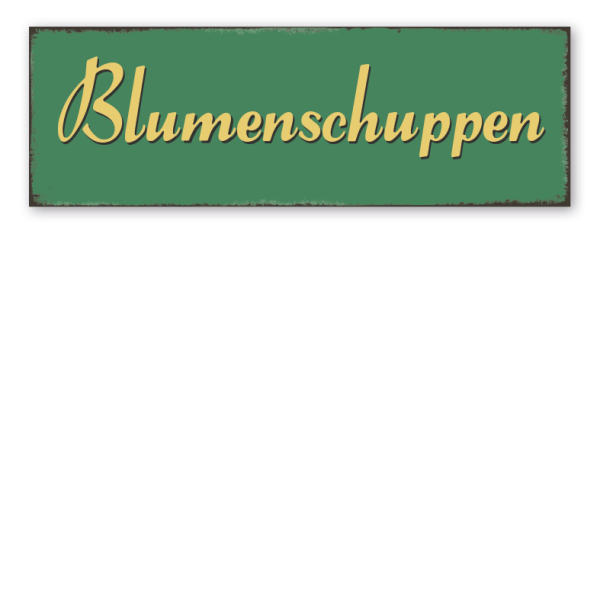 Retroschild Blumenschuppen