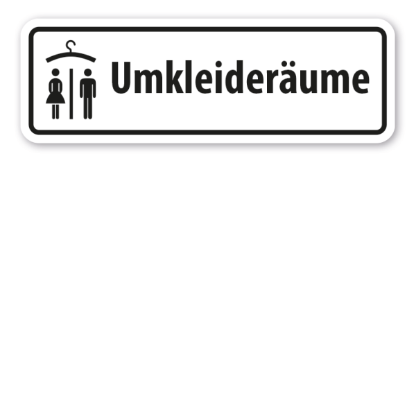 Schild Umkleideräume