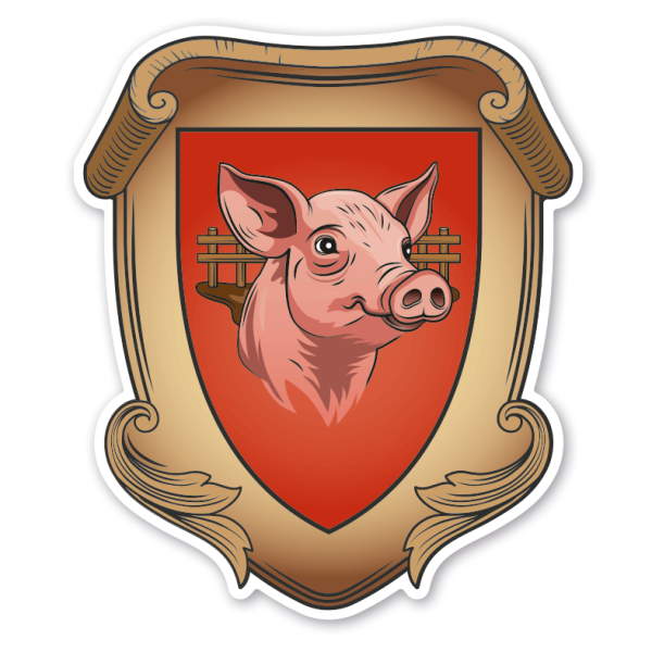 Maibaumschild / Zunftwappen Schweinewirtschaft - Schweinebauer - Wappen A