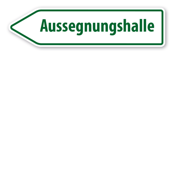 Pfeilschild / Pfeilwegweiser Aussegnungshalle