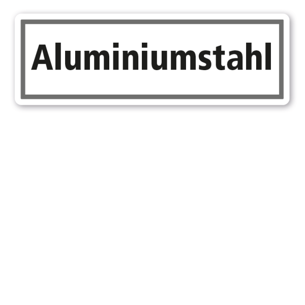 Schild zur Abfallentsorgung - Aluminiumstahl