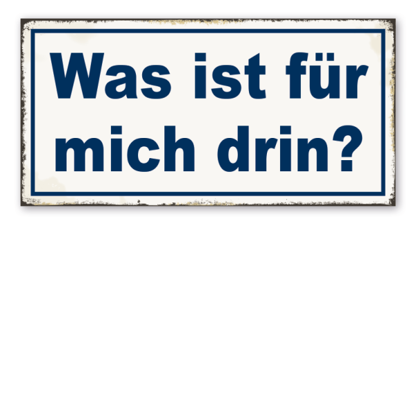 Retroschild Was ist für mich drin