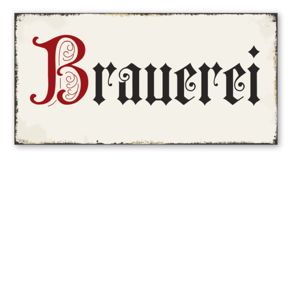 Retroschild Brauerei