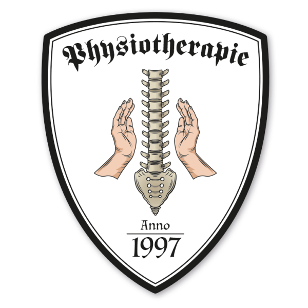 Zunftwappen Physiotherapie mit Zunftnamen, Gründungsjahr oder Ihrem Wunschtext - Maibaumschild - Wappen W