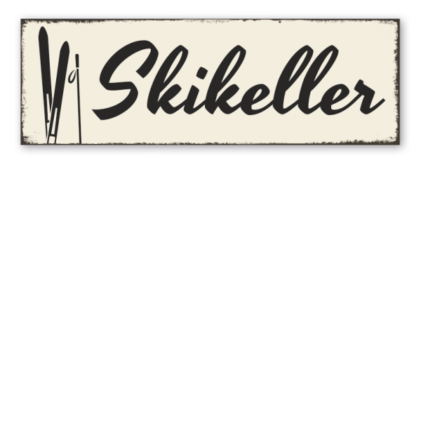 Retroschild Skikeller