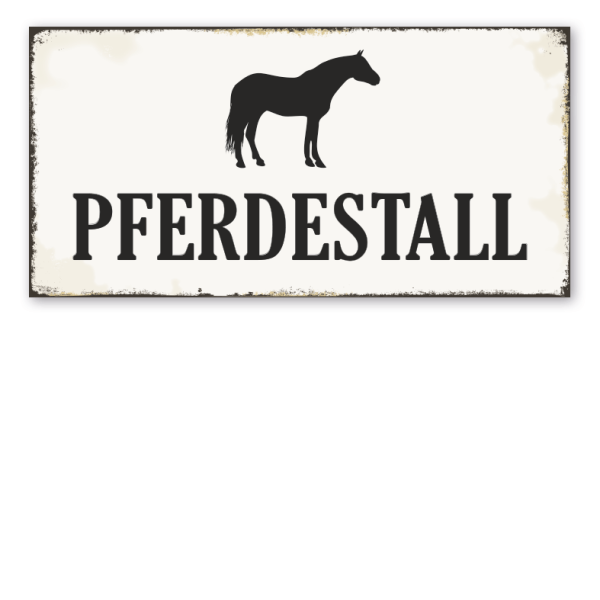 Retro Schild Pferdestall