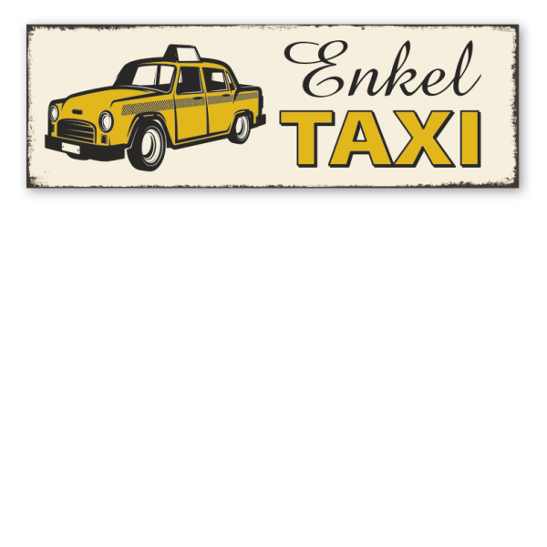 Retroschild Enkel-Taxi