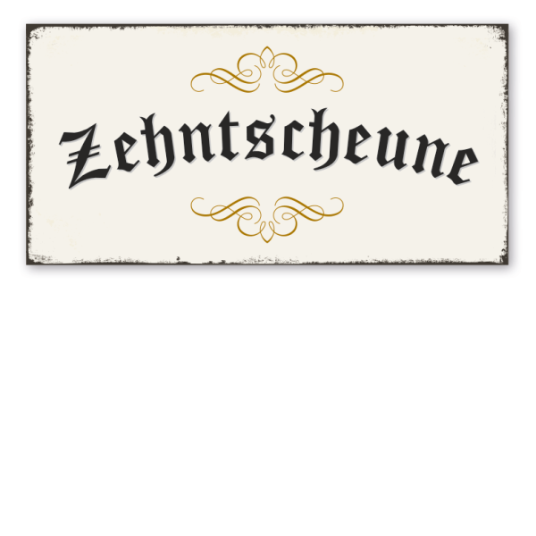 Retroschild Zehntscheune