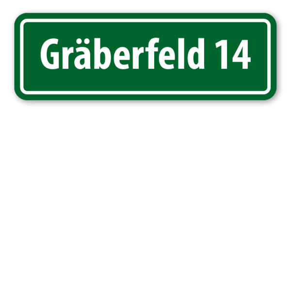 Schild Gräberfeld - mit Ihrer Nummerierung