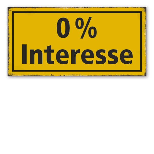 Retroschild 0 % Interesse