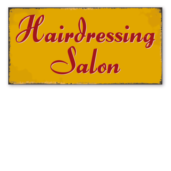 Retro Schild Hairdressing - auch mit Richtungspfeilen