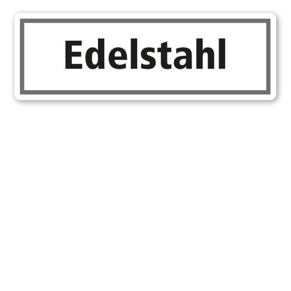 Schild zur Abfallentsorgung - Edelstahl