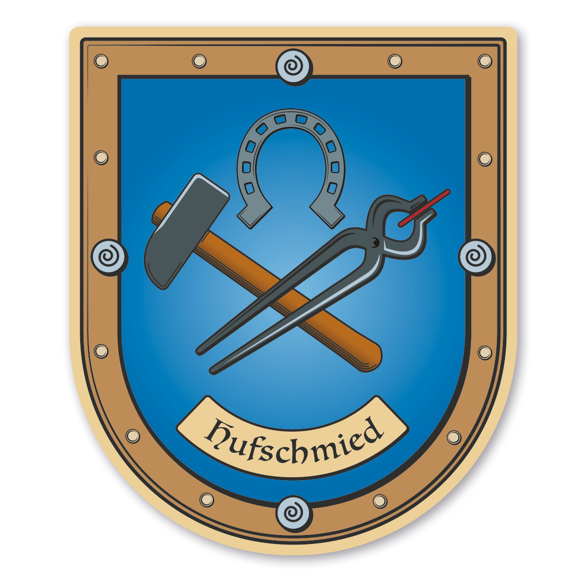 Maibaumschild / Zunftwappen Hufschmied - Schmied Mit Zunftnamen Oder ...