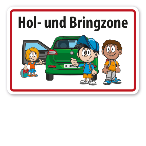 Hinweisschild Hol- und Bringzone