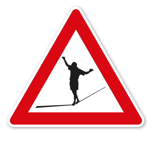 Verkehrsschild Achtung Slackline – VZ-PR-179