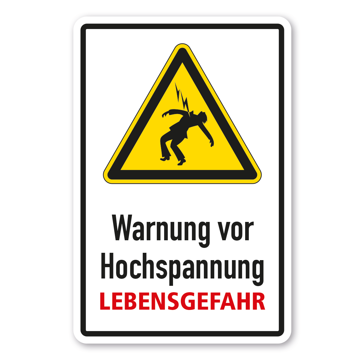 Warnschild Warnung Vor Hochspannung - Lebensgefahr - Kombi - WAR-59-K ...