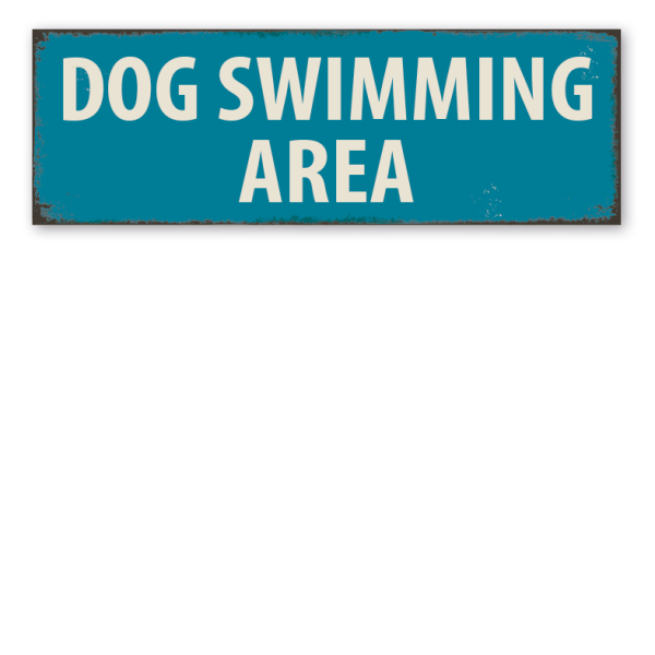 Retroschild Dog swimming area